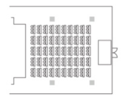 スクールスタイルは180名／学会、研究会、発表会などでお使いいただけます