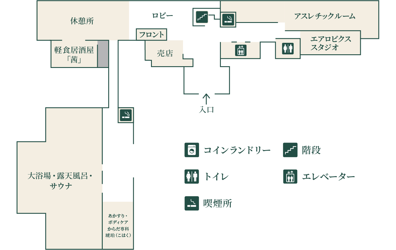 ロビー階のフロアマップ